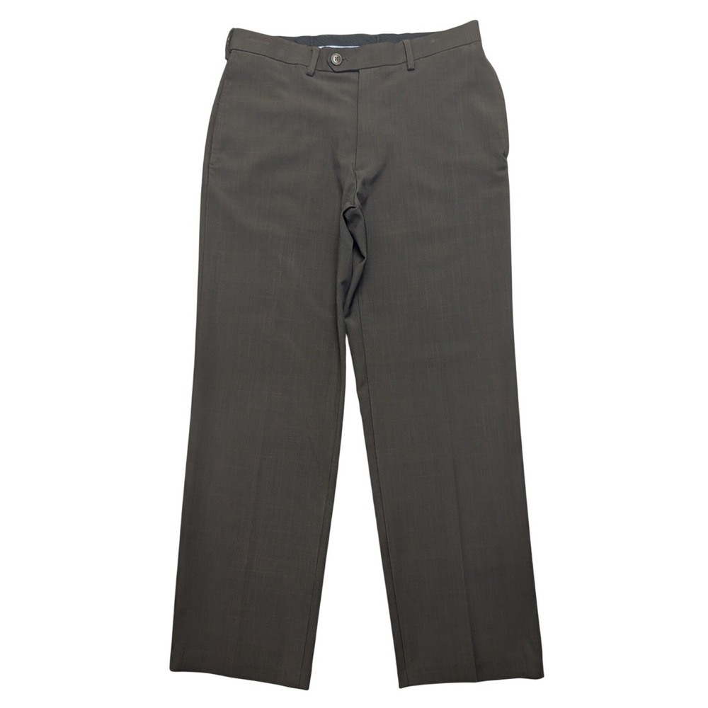 Haggar Dress Pants Mens 32x30 Brown Classic Fit Repreve Recycled Trousers